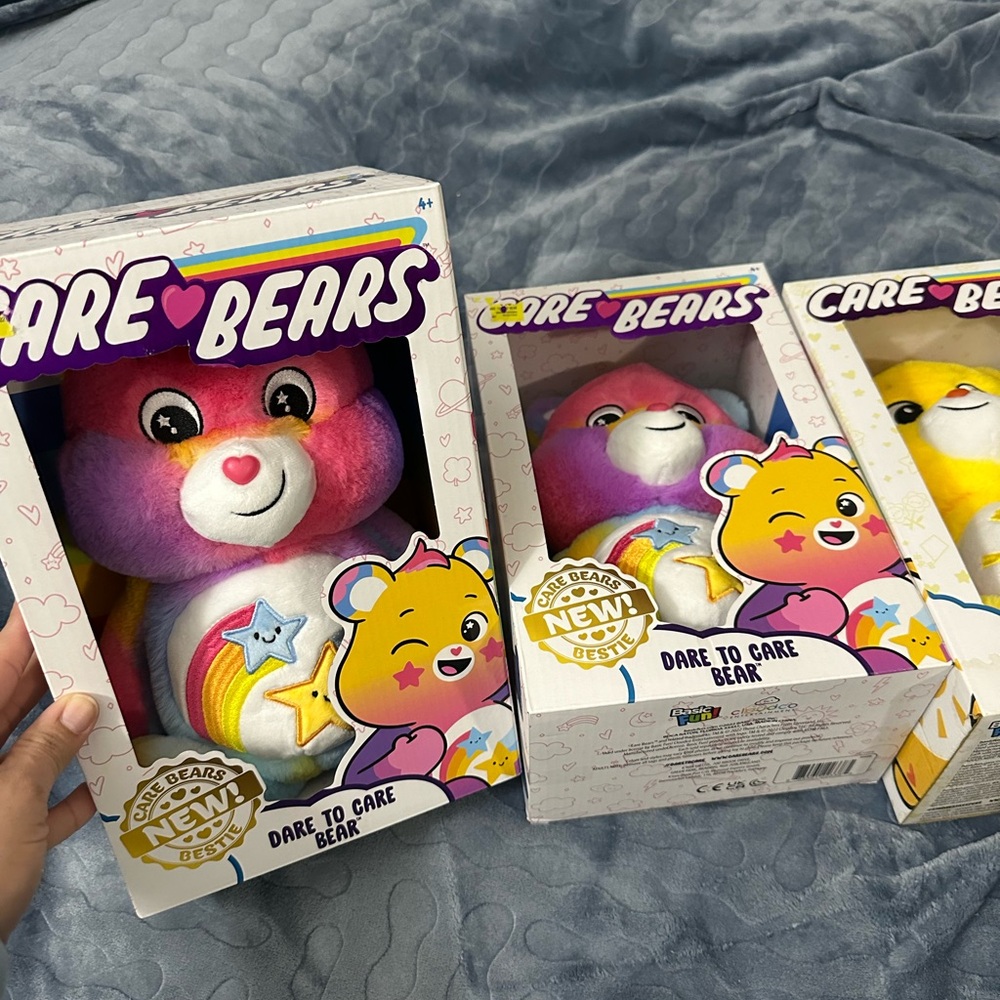 Care Bears Dare to Care Bear Plush - Pink and Purple 
$15 each